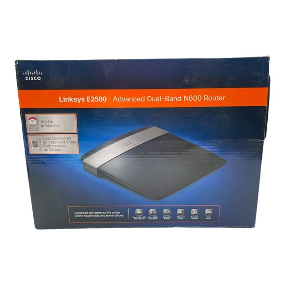 Cisco Linksys E2500 Router Internet Wireless 4-Port Class B Dual Band Wifi - Picture 9 of 10